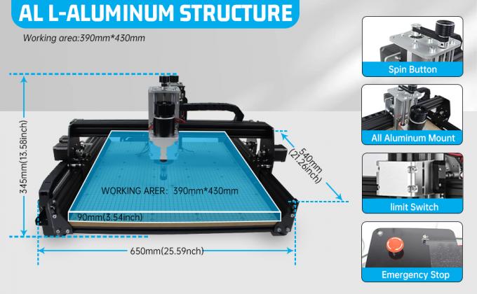 4540 Routeur Machine de gravure CNC 500W Fuseau 11000 tours par minute 3 axes 0