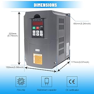 EU Free Huanyang VFD Inverter CNC Spindle Contr&ocirc;le de vitesse 220v 2,2kw 0-400Hz Sortie 3P 0